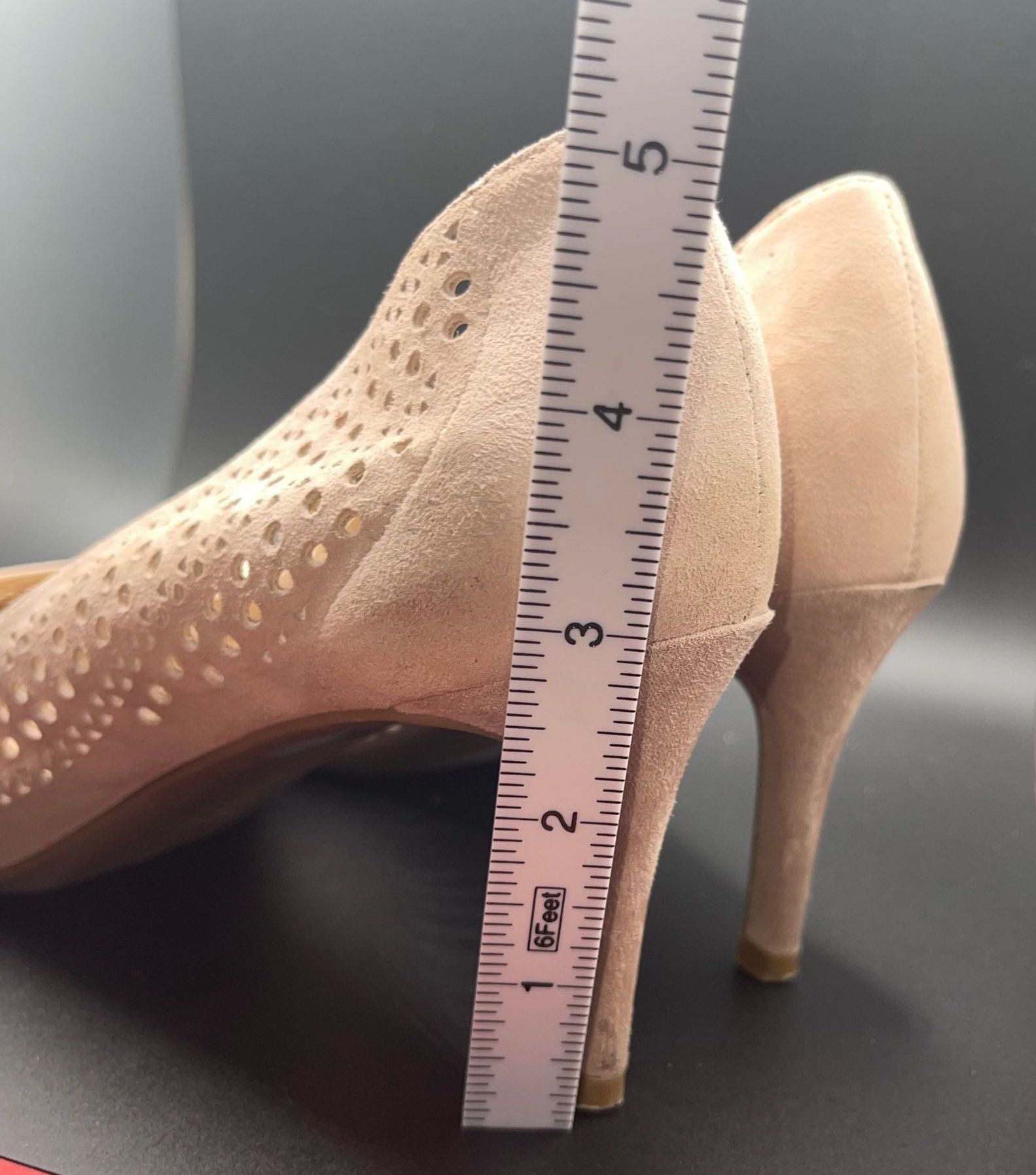 Alfani Step 'N Flex Perforated Pointed Toe Pumps Nude Size 6.5M 16