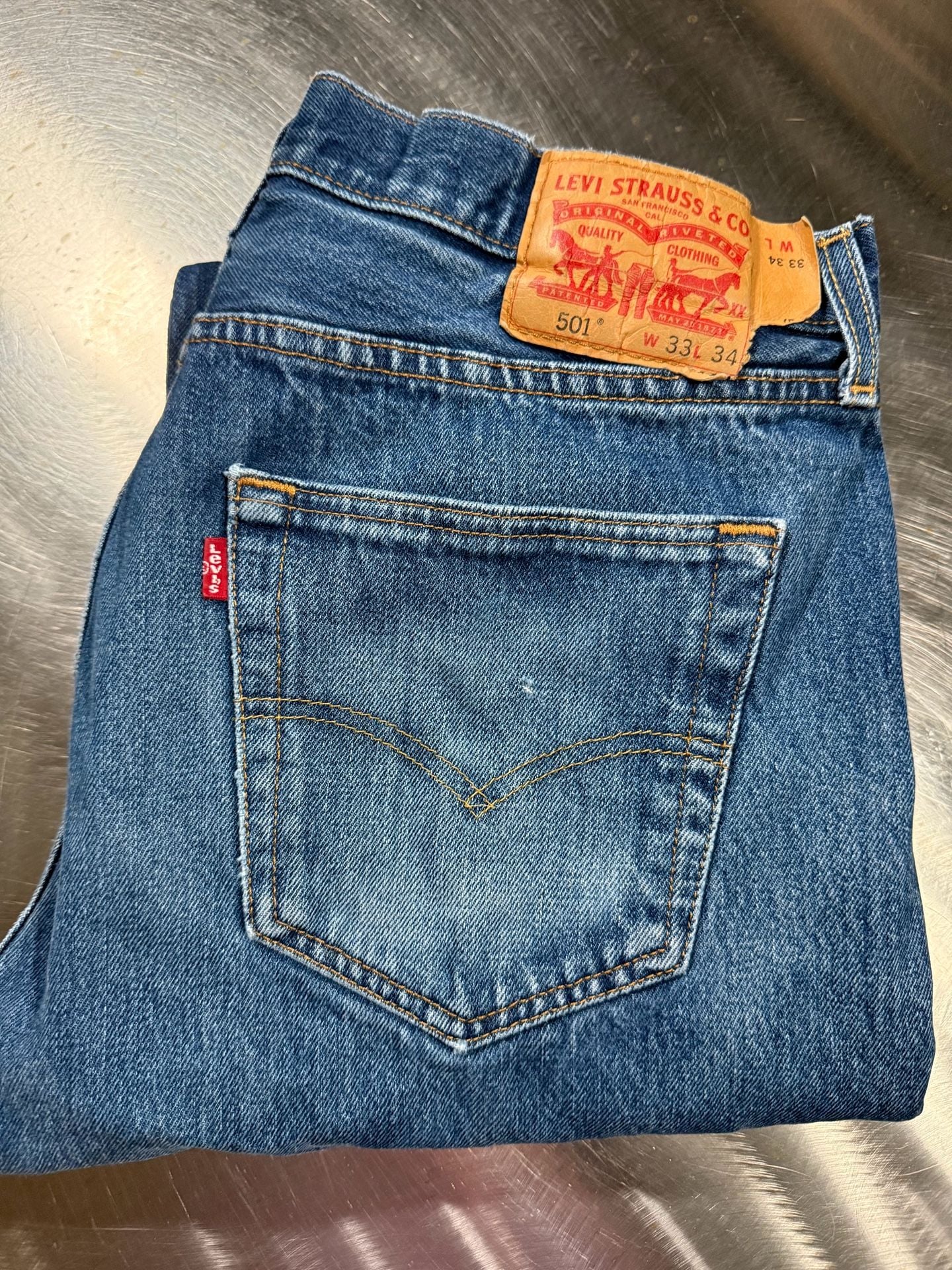 Levi's 501 Original Fit Straight Leg Jeans W33 L34 2