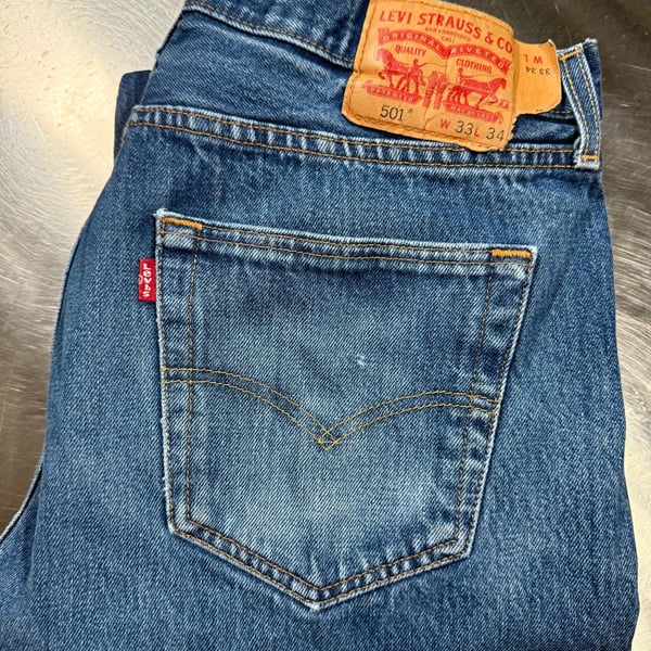 Levi's 501 Original Fit Straight Leg Jeans W33 L34