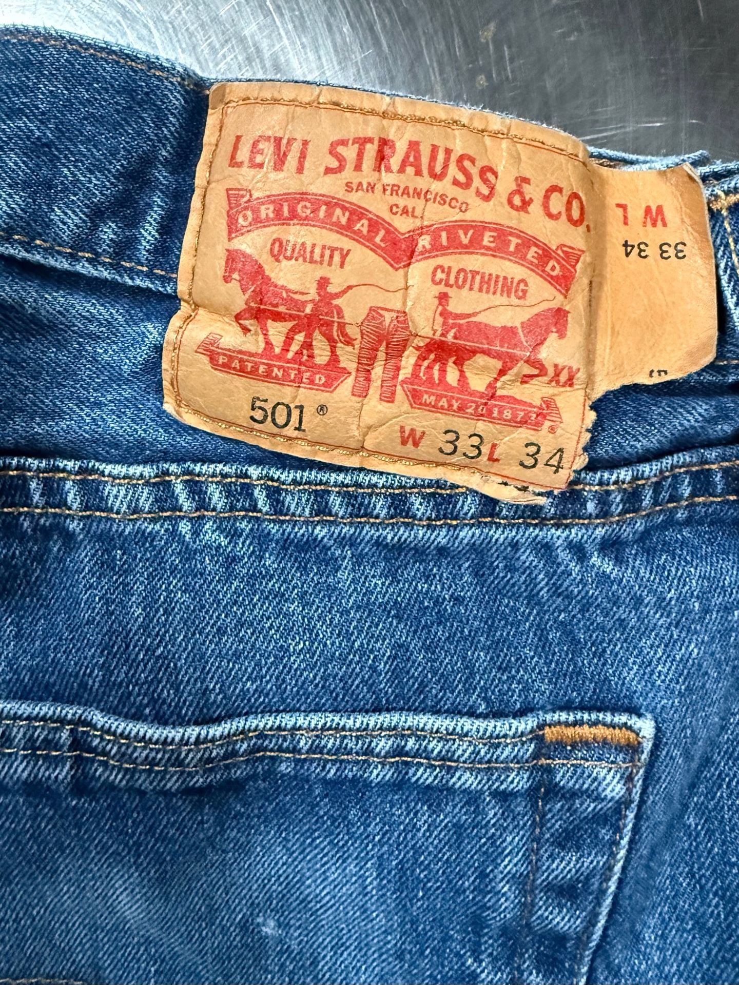 Levi's 501 Original Fit Straight Leg Jeans W33 L34 3