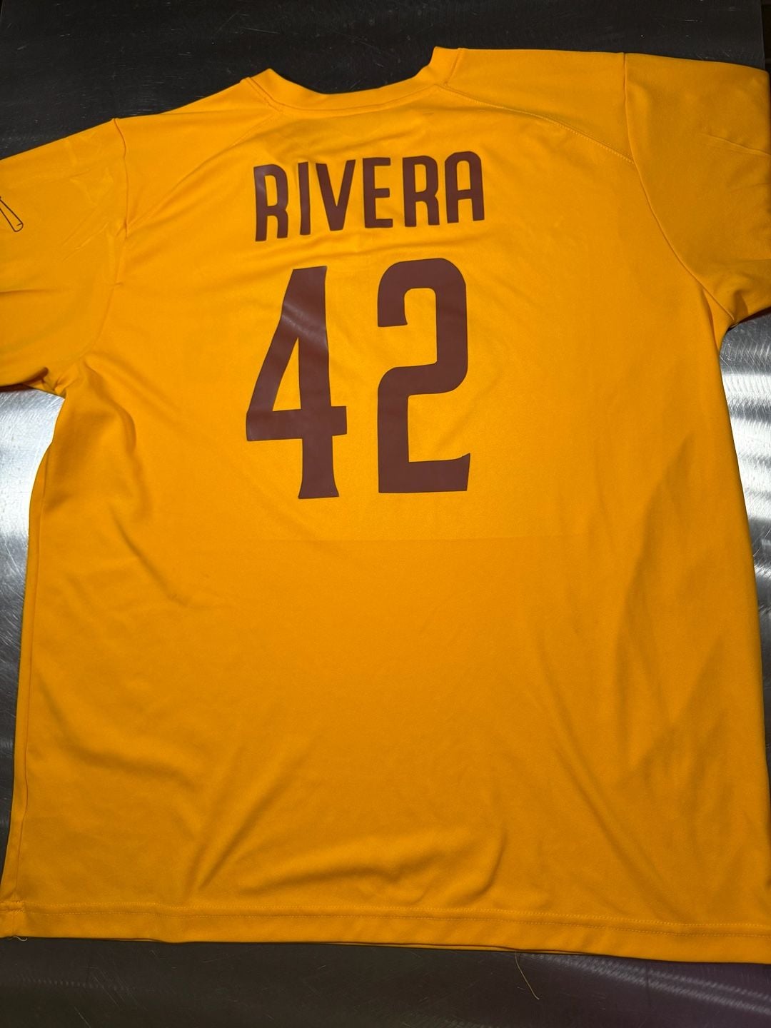 Champro San Diego Padres Rivera #42 Baseball Jersey Yellow Adult XL 7