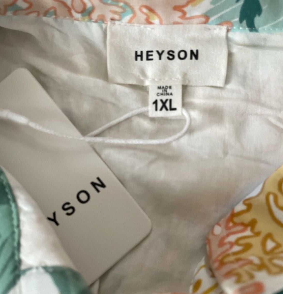 HEYSON Coastal Starfish Print Tiered Button Front Dress 4
