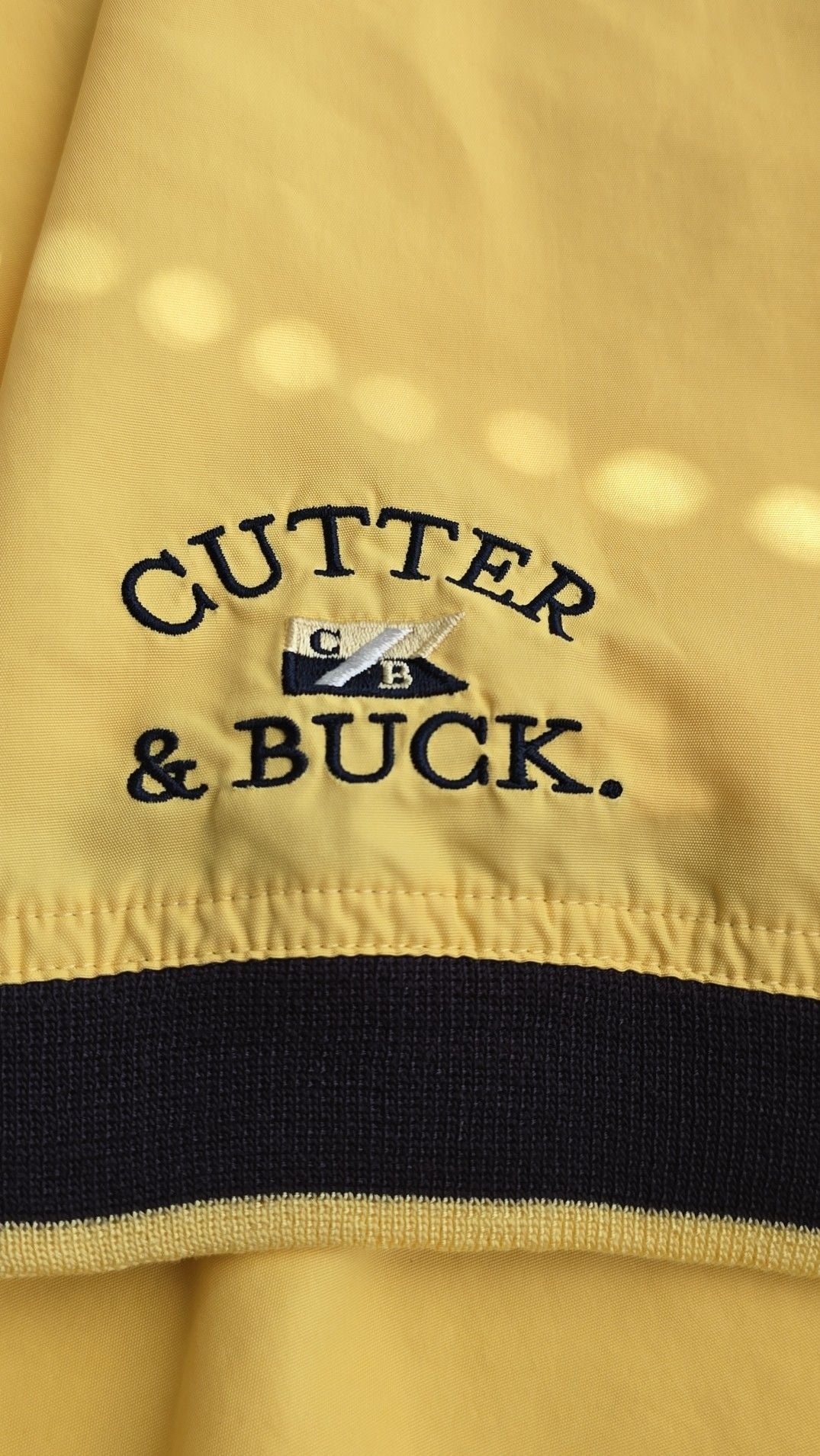 Cutter & Buck Climaguard Short Sleeve V-Neck Windbreaker Pullover Jacket Yellow Size XL 5