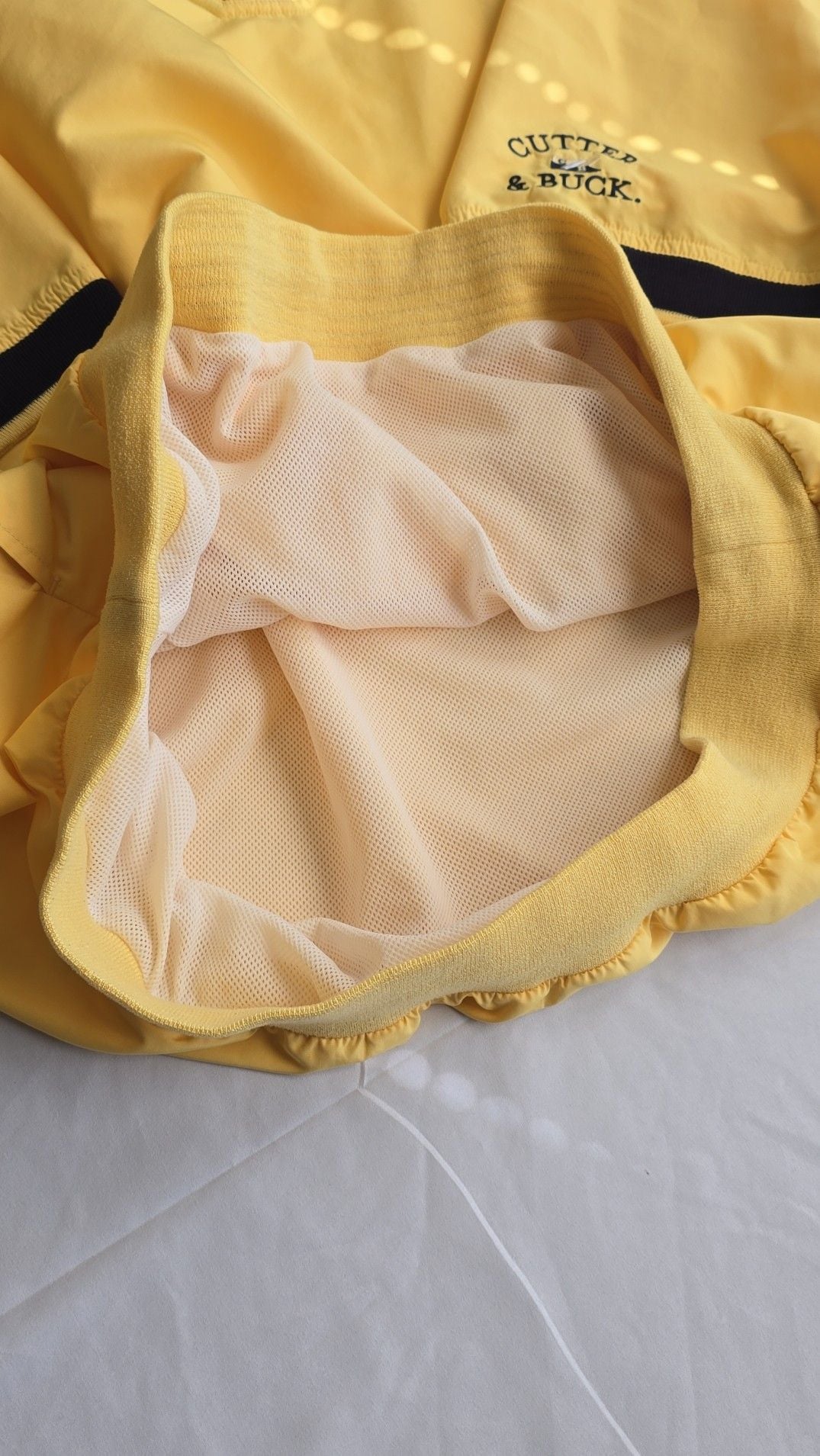 Cutter & Buck Climaguard Short Sleeve V-Neck Windbreaker Pullover Jacket Yellow Size XL 8