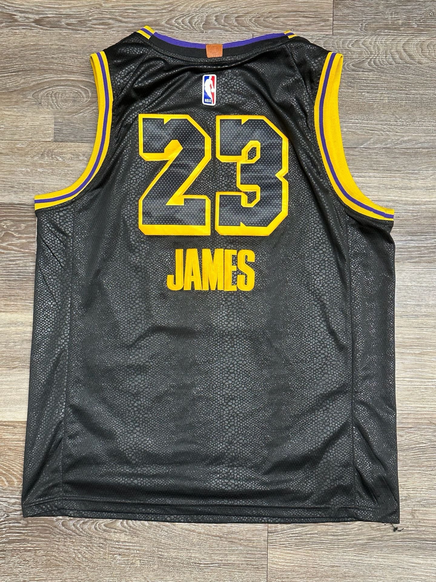 Nike LeBron James #23 Los Angeles Lakers Black Mamba City Edition Jersey Size 50 8