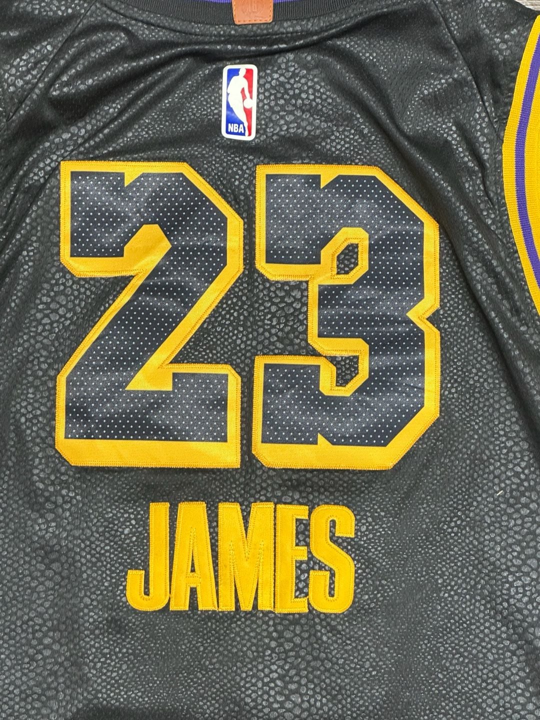 Nike LeBron James #23 Los Angeles Lakers Black Mamba City Edition Jersey Size 50 9
