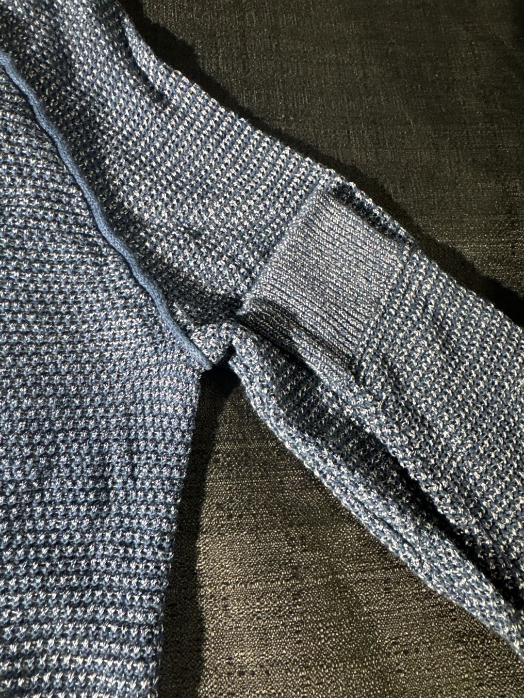 Vince Blue Textured Waffle Knit Raglan Sweater Size L 5
