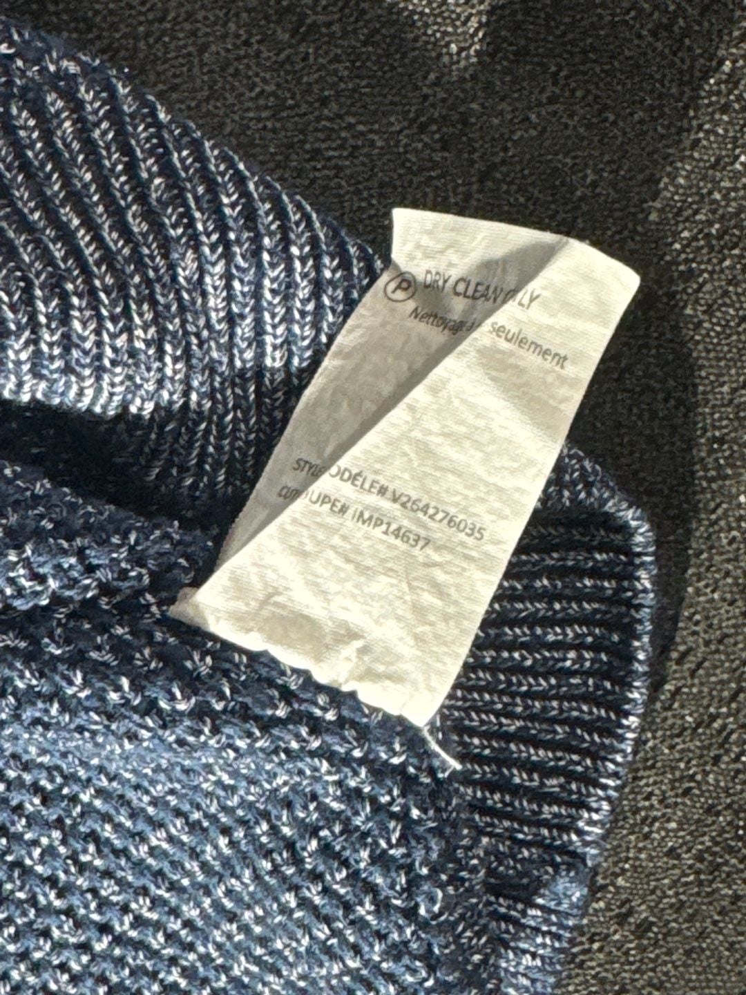 Vince Blue Textured Waffle Knit Raglan Sweater Size L 10