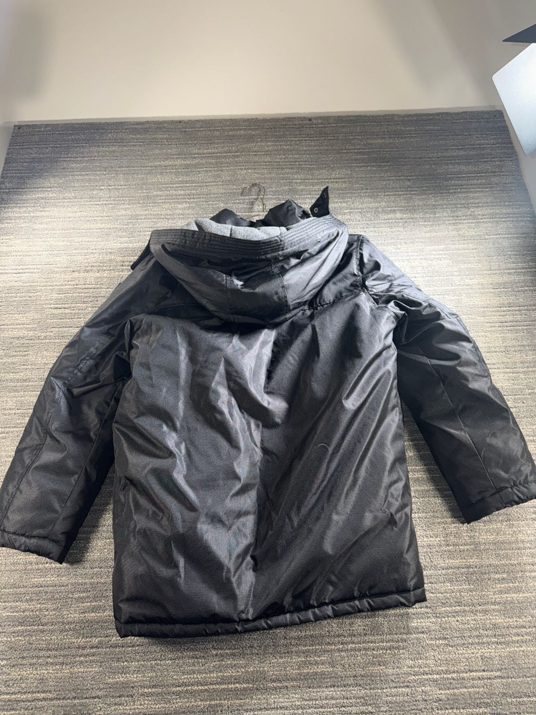 Calvin Klein Jeans Men’s Black Hooded Parka Jacket with Fleece Lining Size L 7