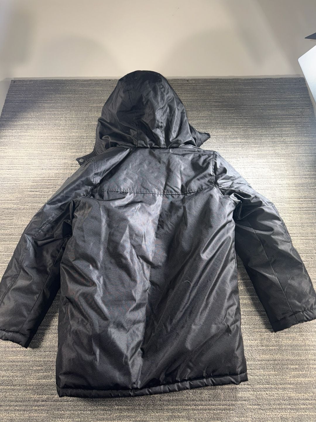 Calvin Klein Jeans Men’s Black Hooded Parka Jacket with Fleece Lining Size L 8