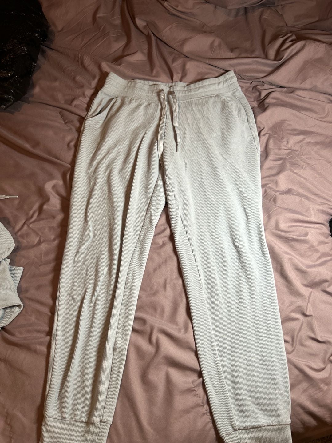 Marc New York Ribbed Hoodie and Jogger Loungewear Set, Size Medium 1