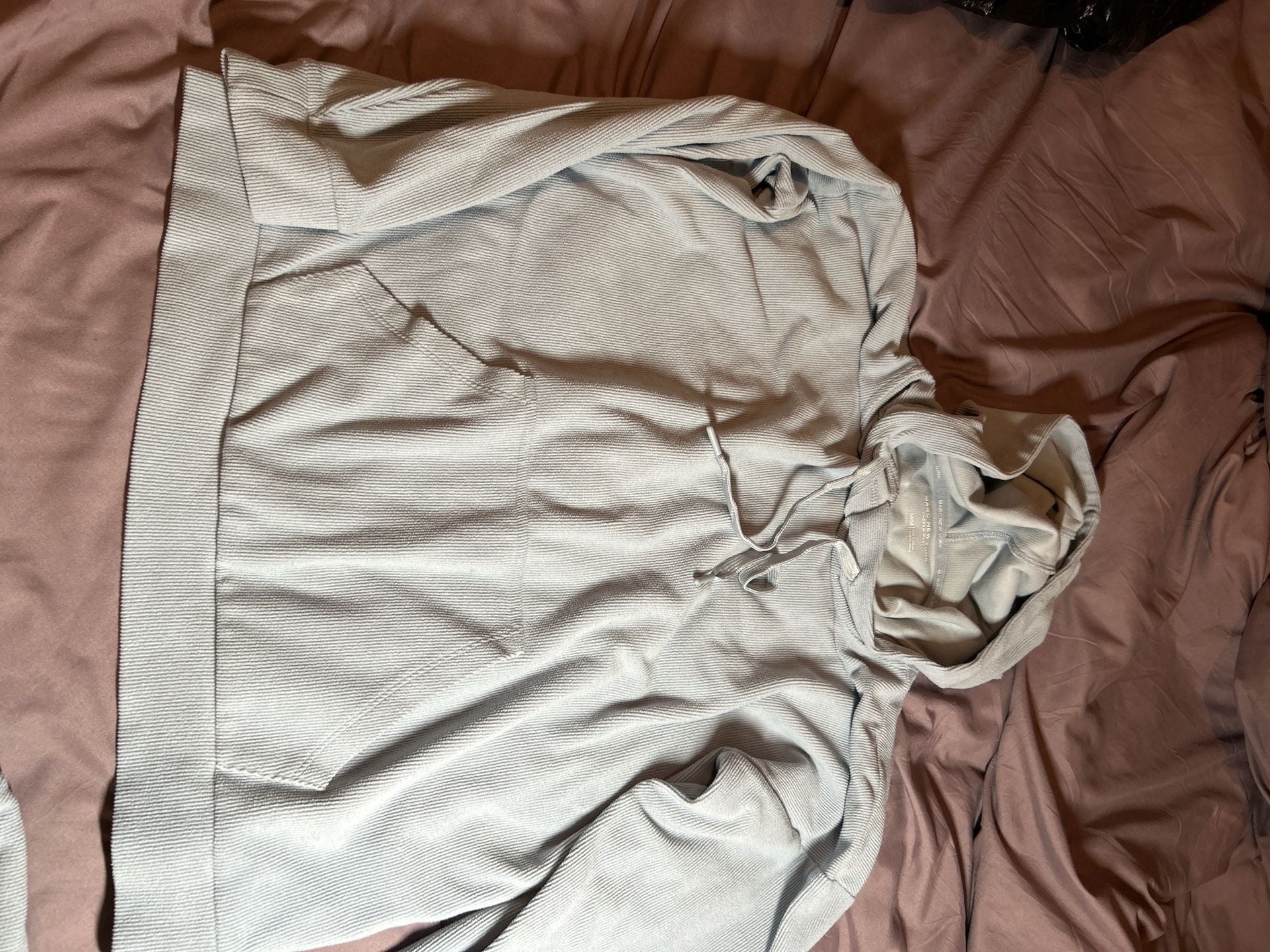 Marc New York Ribbed Hoodie and Jogger Loungewear Set, Size Medium 4