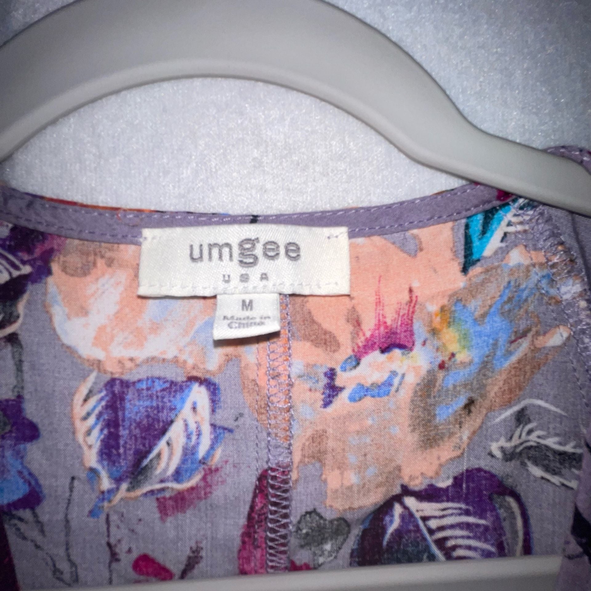 Umgee Floral Surplice Tiered Mini Dress Size M 3