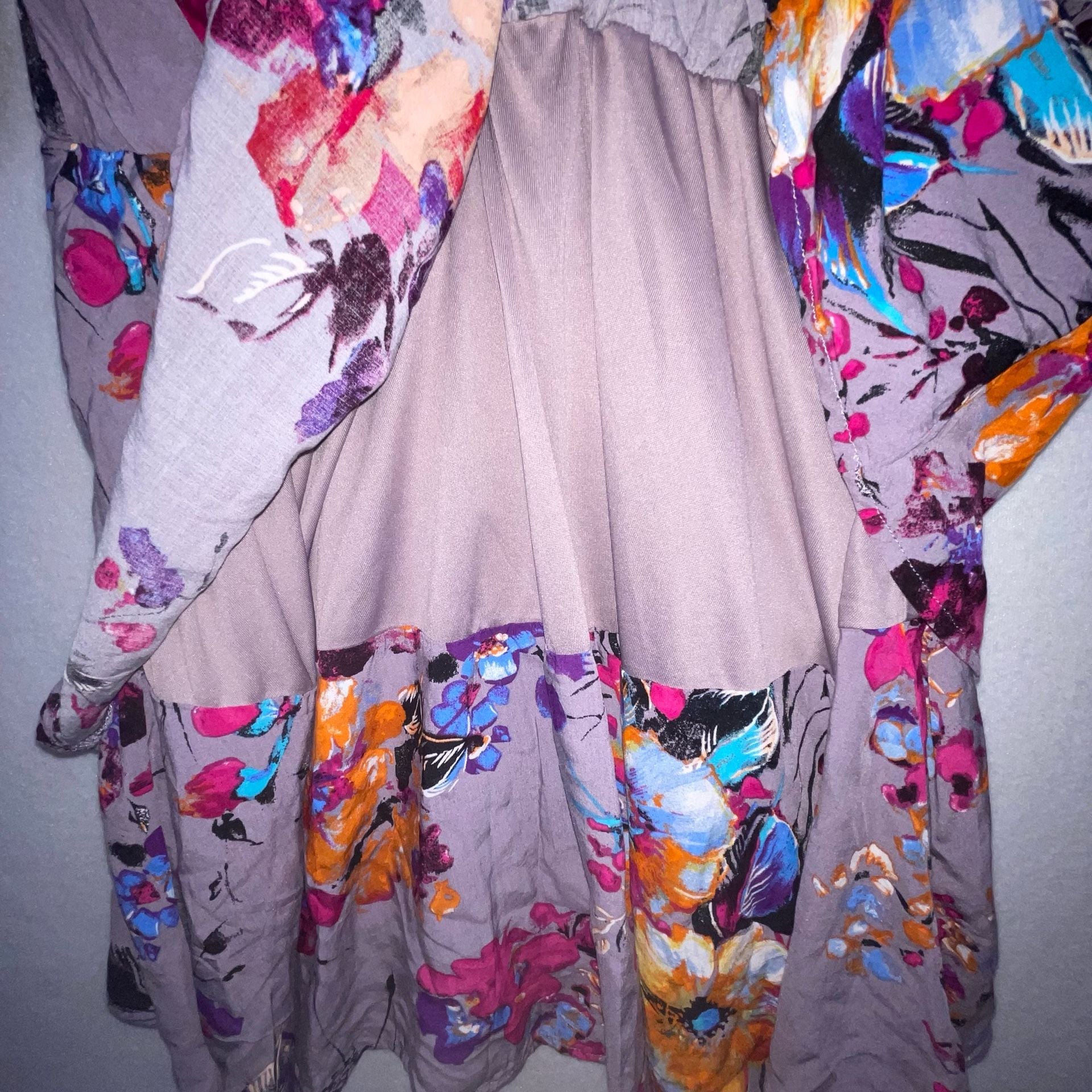 Umgee Floral Surplice Tiered Mini Dress Size M 6