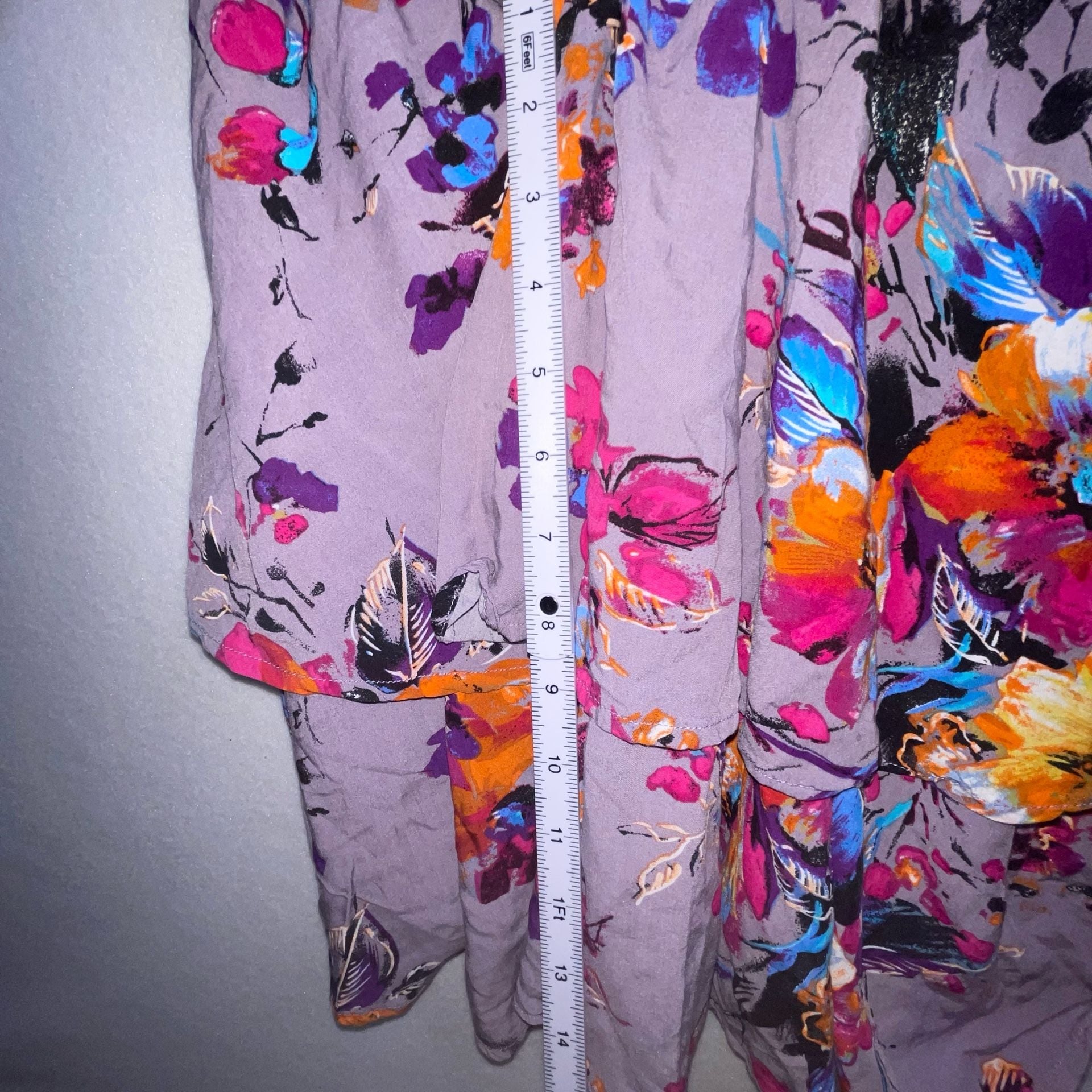 Umgee Floral Surplice Tiered Mini Dress Size M 10