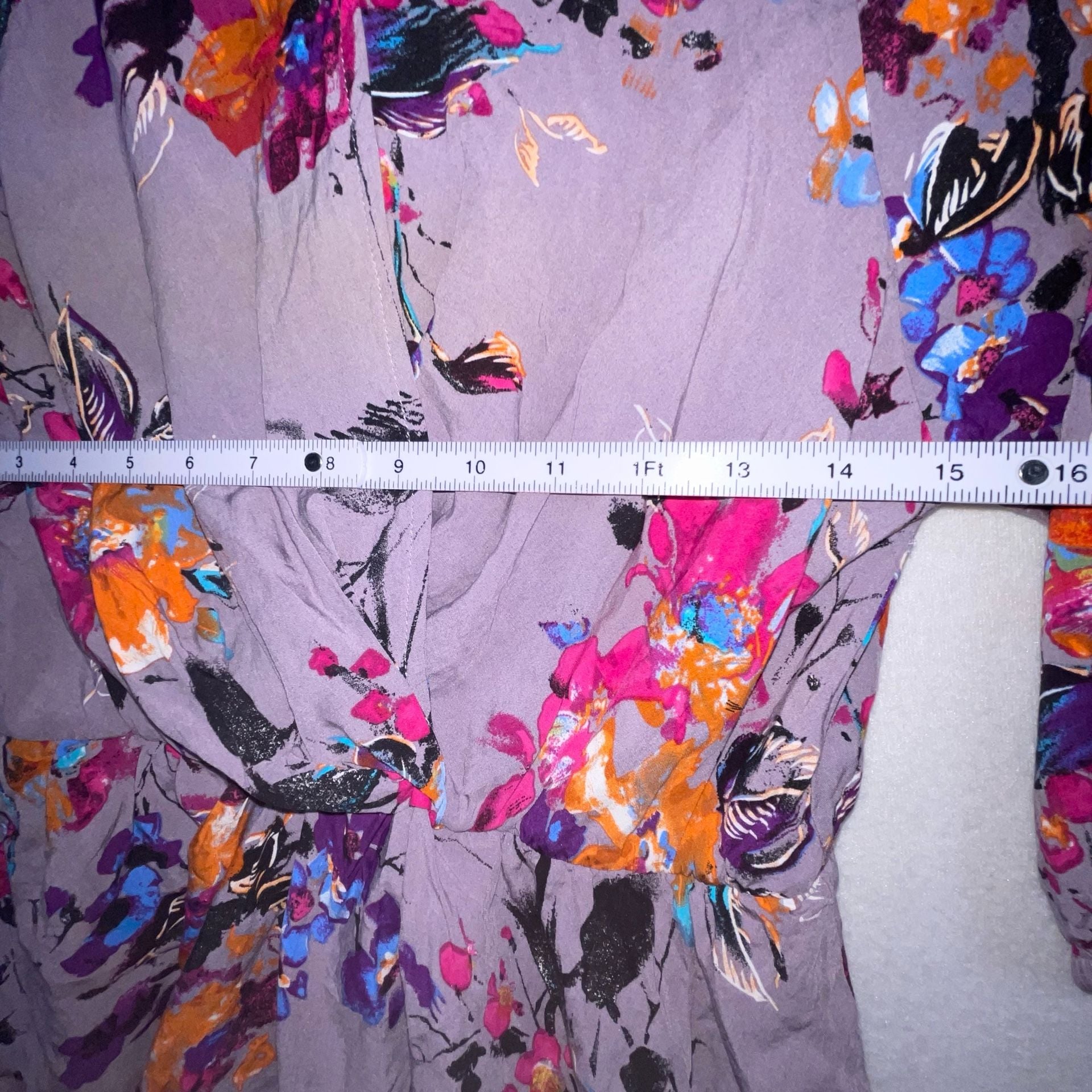 Umgee Floral Surplice Tiered Mini Dress Size M 11