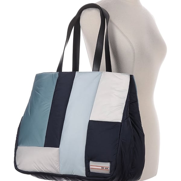 WE-AR4 The Excess Quilted Patchwork Puffer Tote Bag
