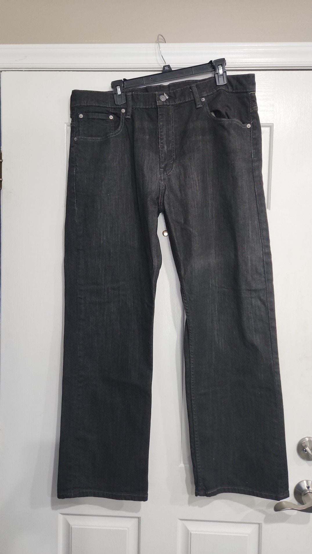 Levi's 569 Loose Straight Fit Black Jeans 38x32 2