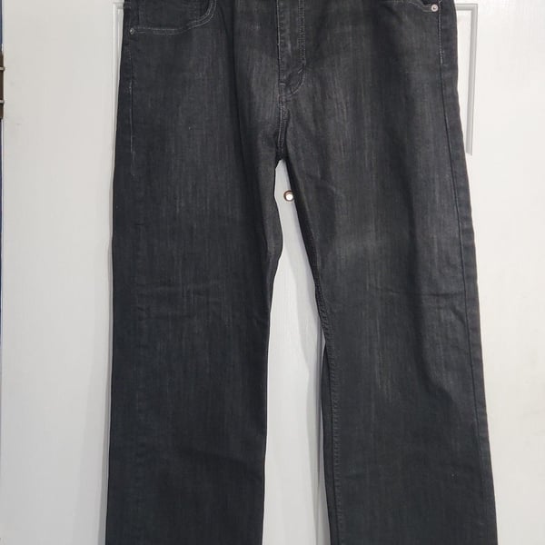 Levi's 569 Loose Straight Fit Black Jeans 38x32