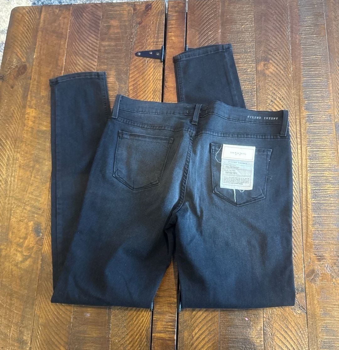 Gilded Intent Low Rise Skinny Jeans with Zipper Details Size 30R 7