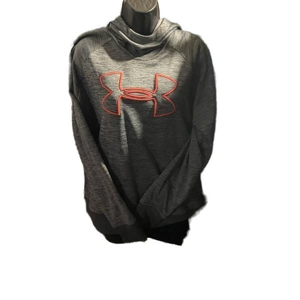 Under Armour Women's ColdGear Hooded Sweatshirt XL Gray/Coral