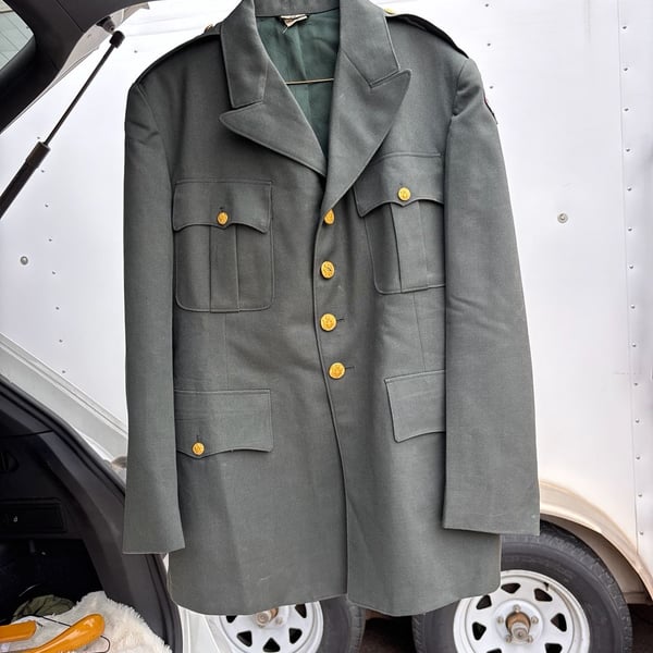 K: Vintage US ARMY Class A Dress Uniform Vietnam Era 1964 Size 38R