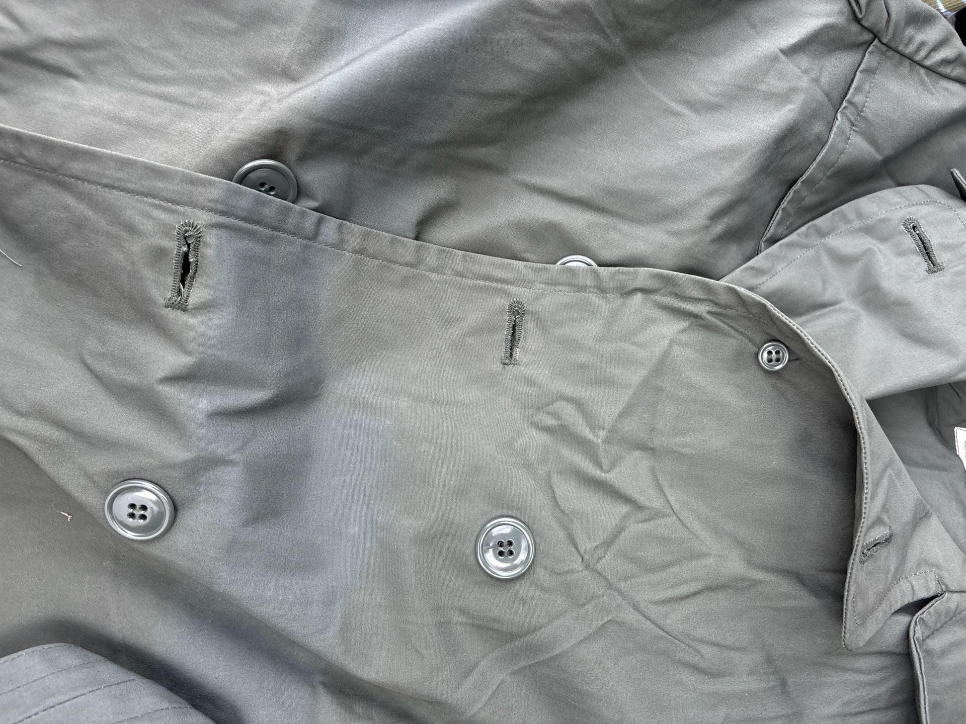 Vintage 70s US ARMY trench Raincoat 40S Halloween 8