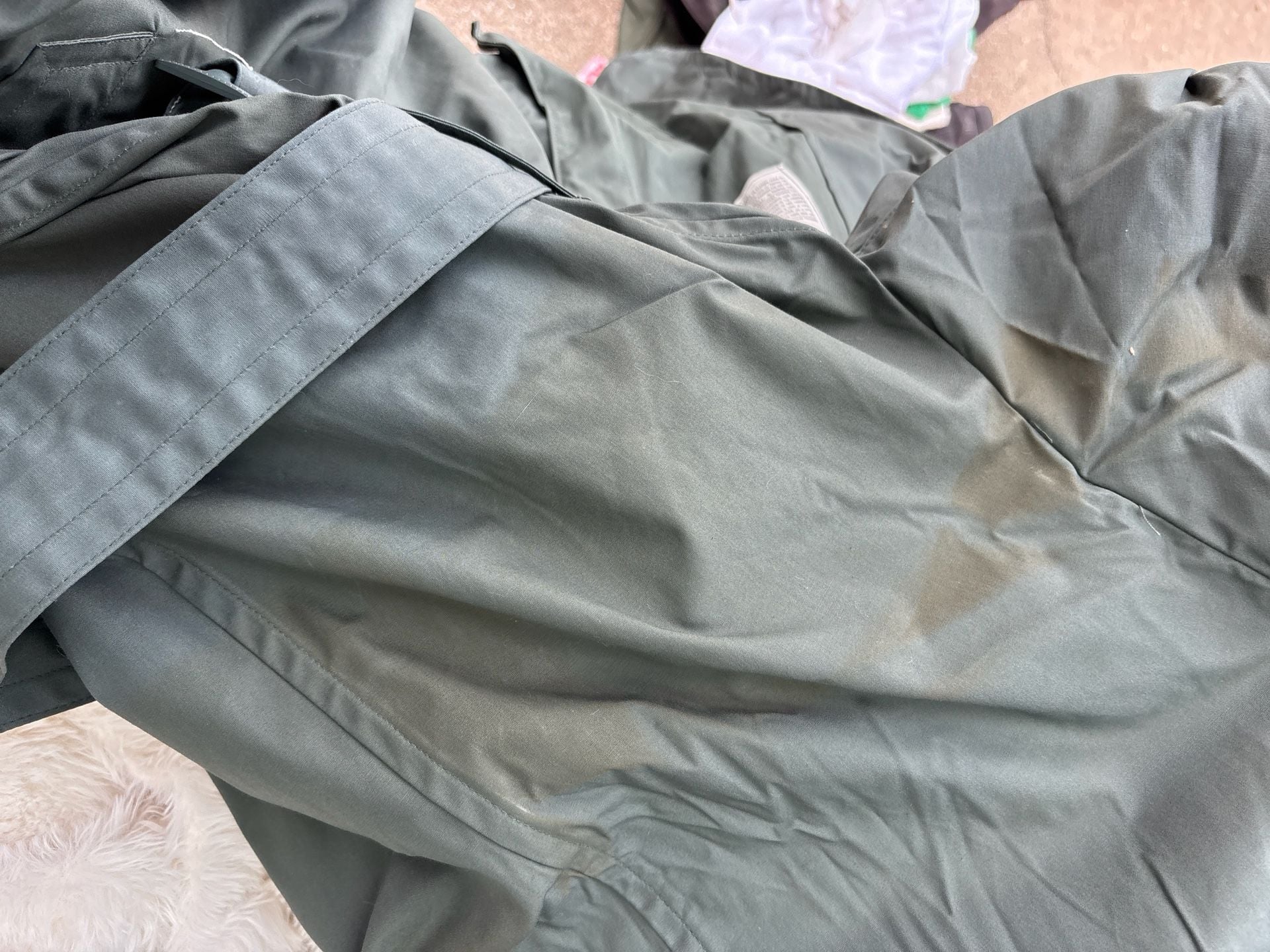 Vintage 70s US ARMY trench Raincoat 40S Halloween 12