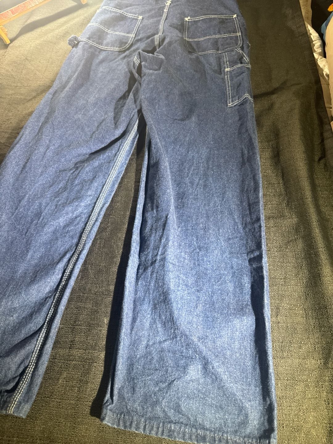 Vintage Carhartt 100th Anniversary Denim Bib Overalls 1889-1989. Size 36x34 EUC 12