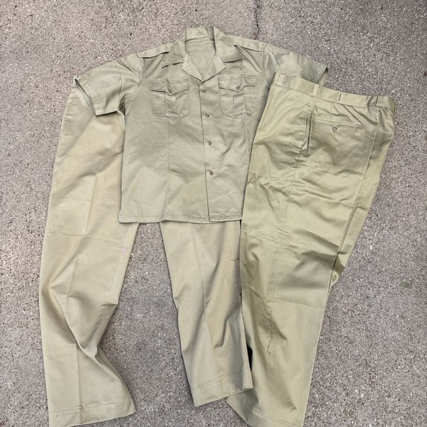 K: 5 piece set Vintage US Army Military Shirt Size large