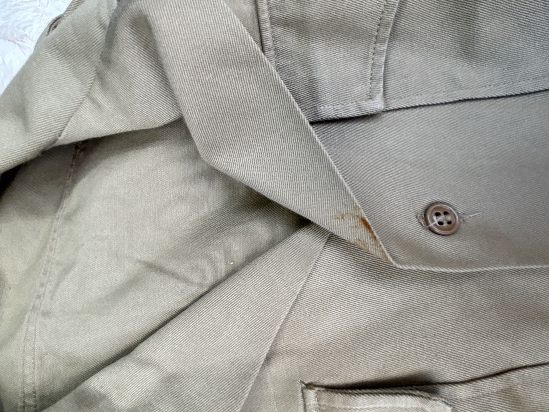 K: 5 piece set Vintage US Army Military Shirt Size large 9
