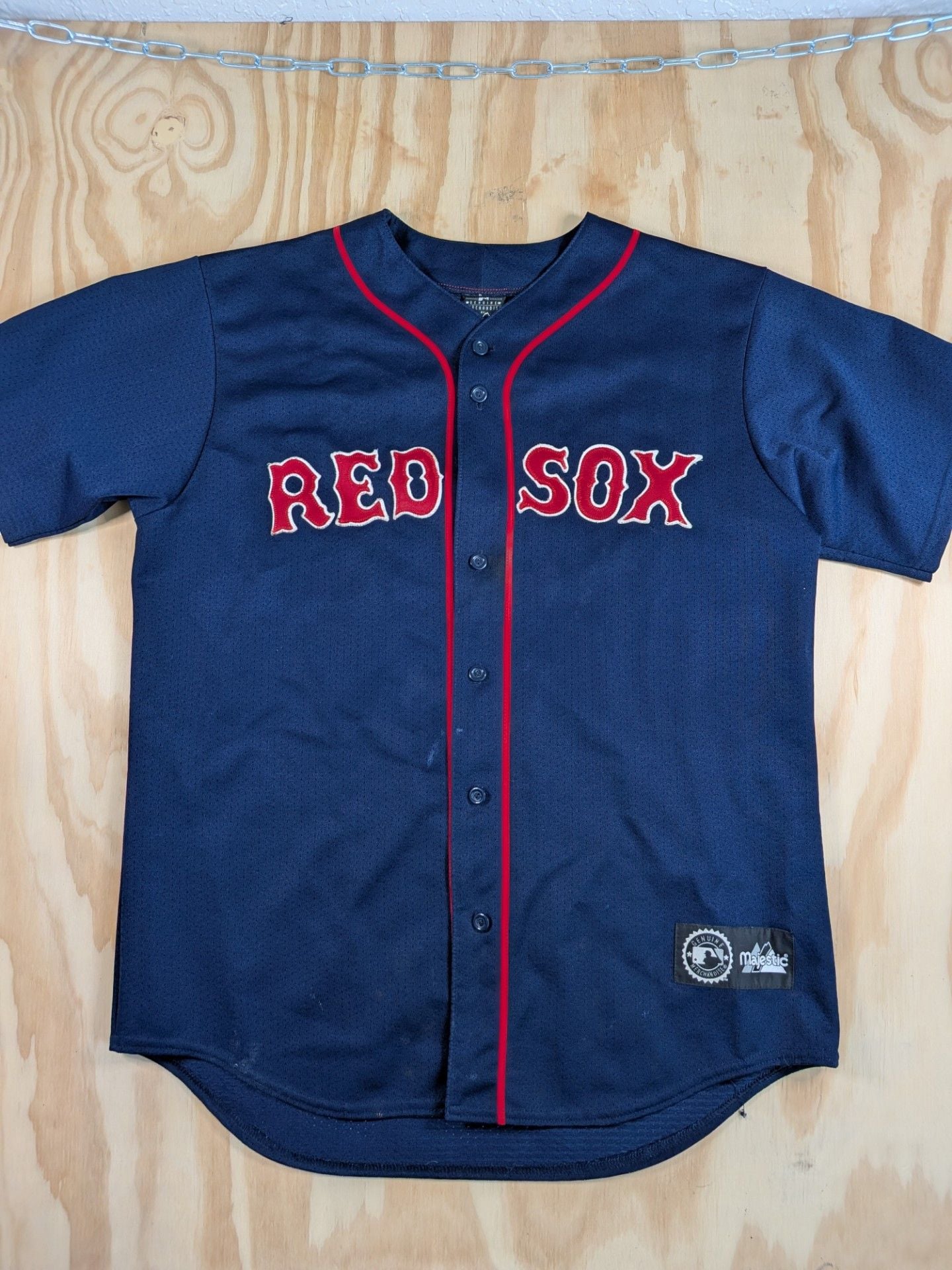 Vintage Boston Red Sox Nomar Garciaparra Majestic Jersey Size L 3