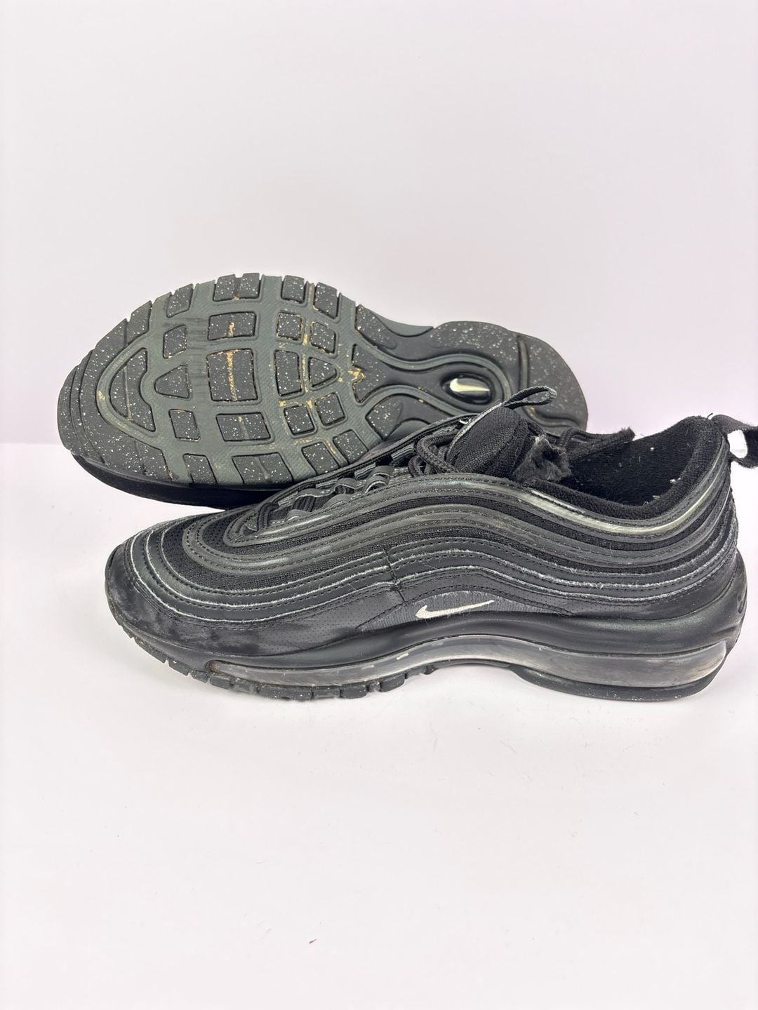 Nike Air Max 97 (GS) Size 5y Triple Black 921522-011 Shoes 6
