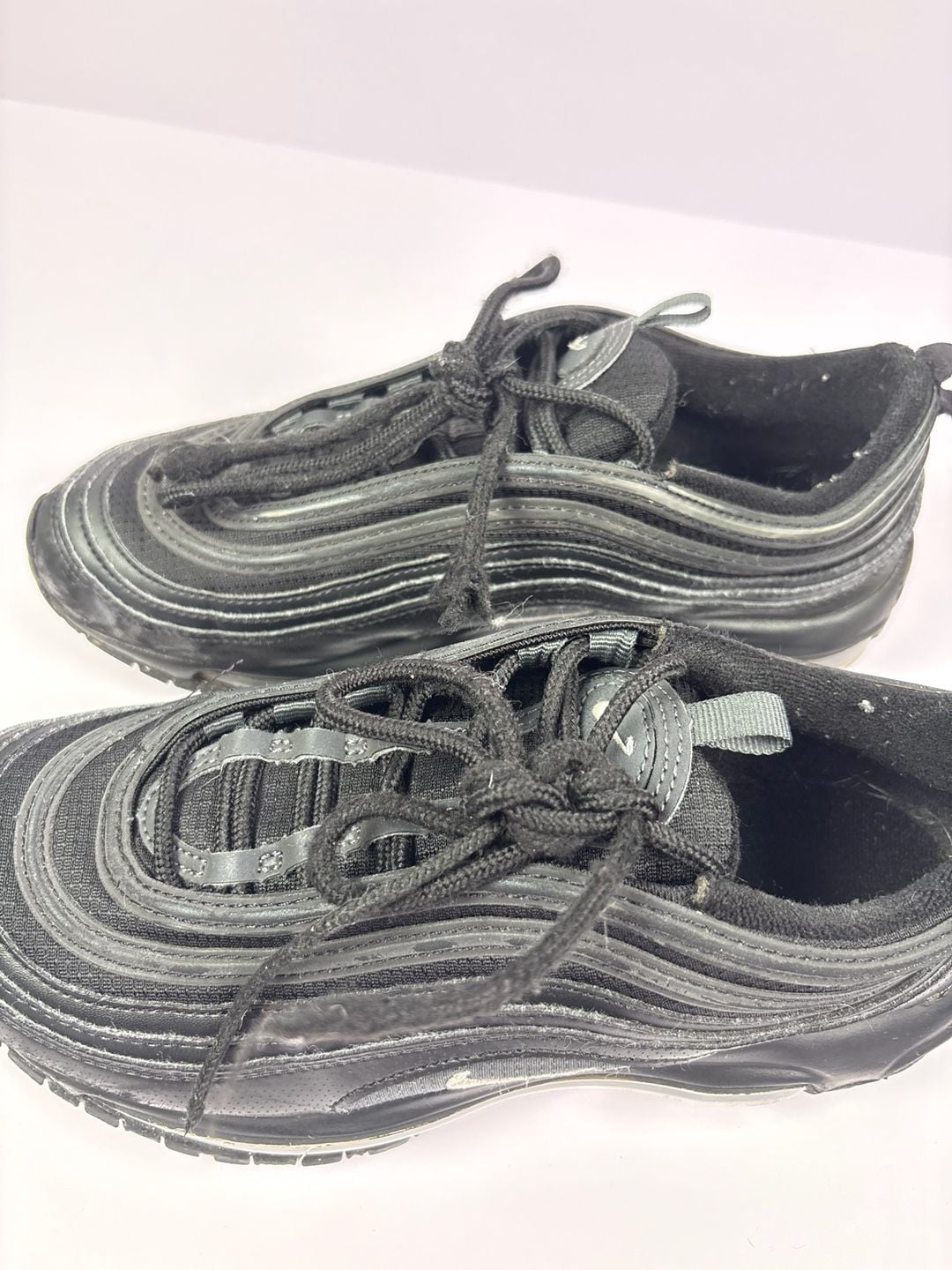 Nike Air Max 97 (GS) Size 5y Triple Black 921522-011 Shoes 8