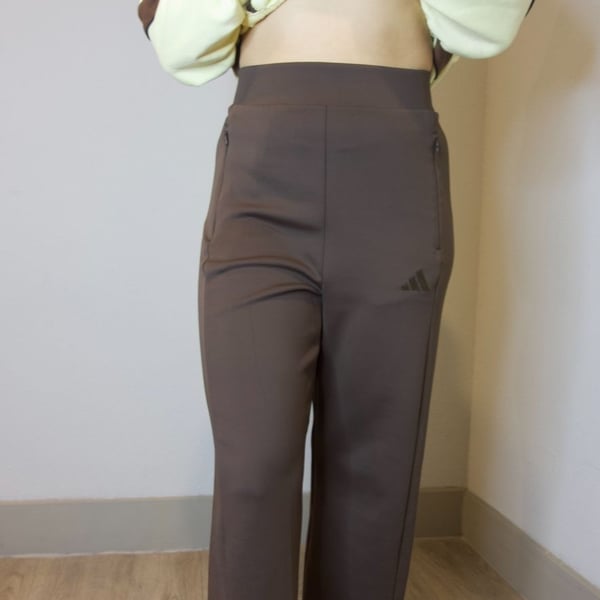 Adidas Sportswear All Szn High-Waisted Wide-Leg Pants Brown Size Small