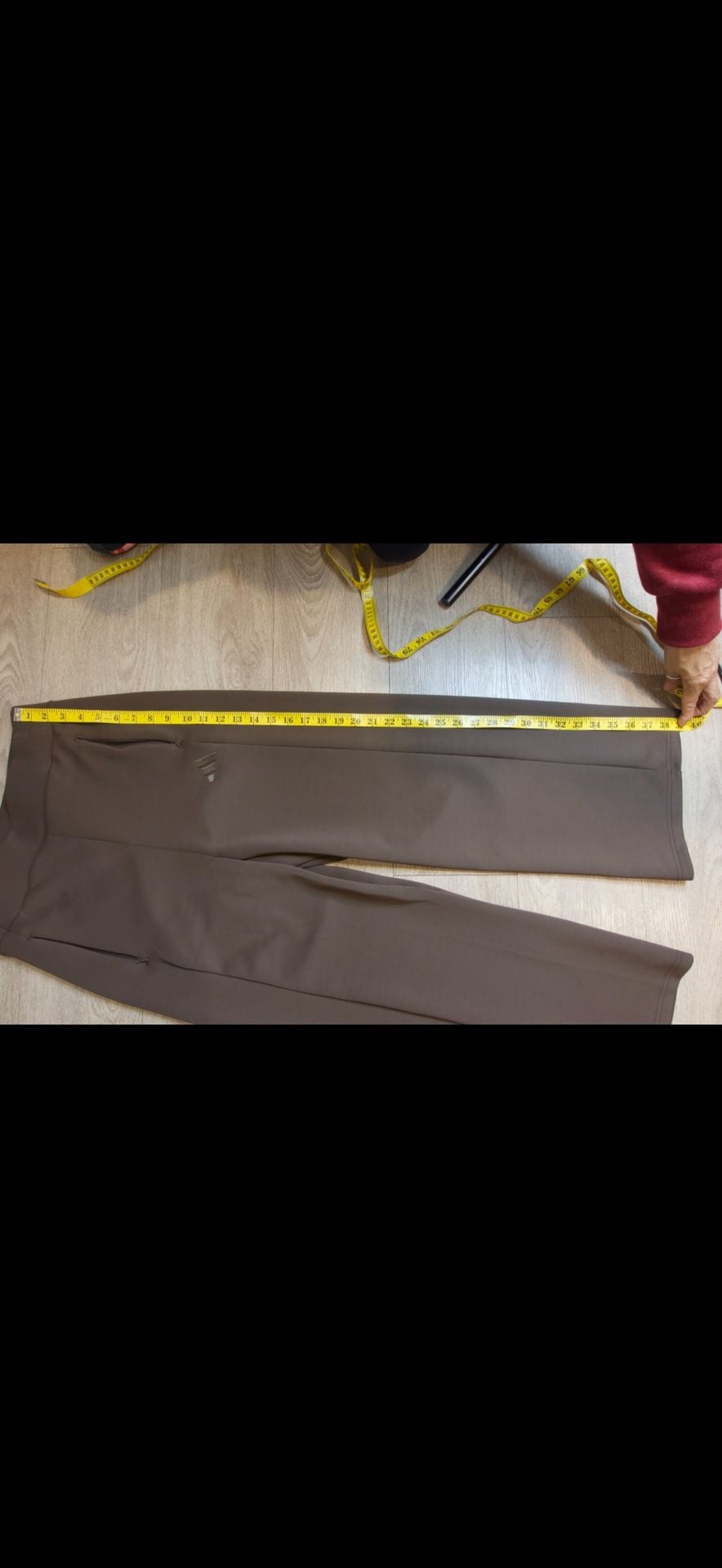 Adidas Sportswear All Szn High-Waisted Wide-Leg Pants Brown Size Small 10