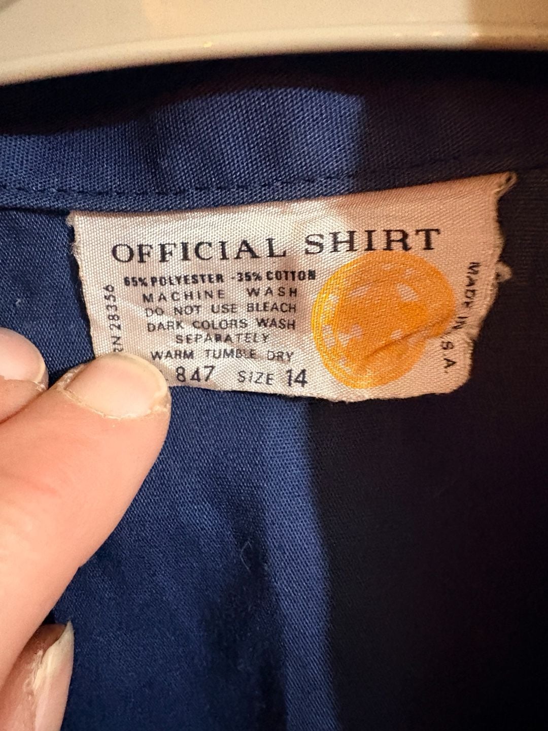 Boy Scouts of America Cub Scout Uniform Shirt Size 14 Navy Blue with Patches 7