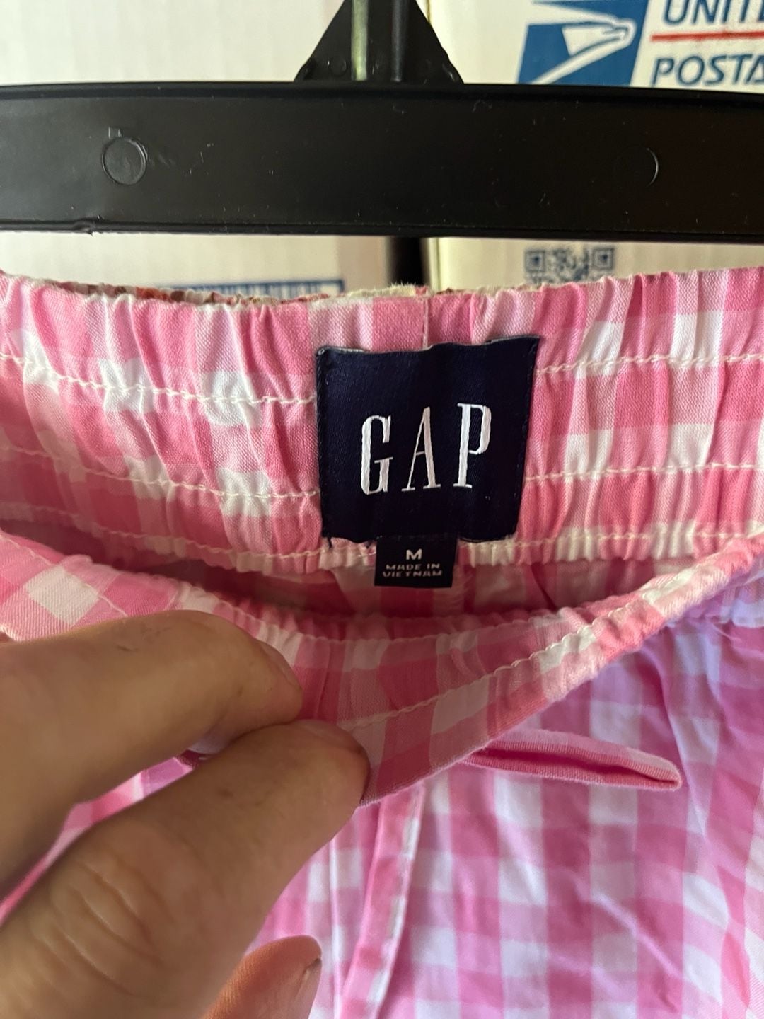 GAP 2-Pack Pink Gingham & Floral Pajama Lounge Pants Size M 2