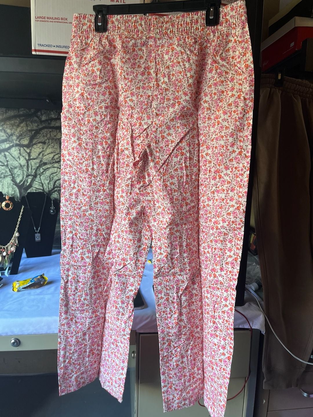 GAP 2-Pack Pink Gingham & Floral Pajama Lounge Pants Size M 5