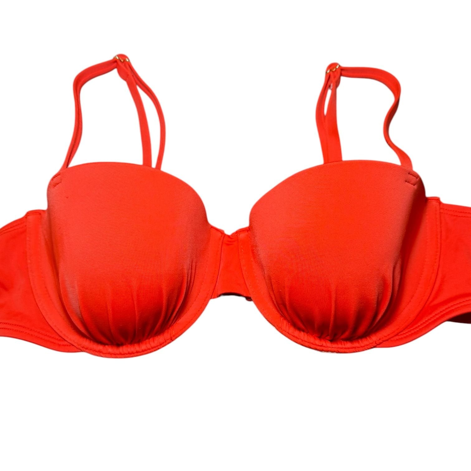 Shade & Shore Red Bikini Top 34B Push Up Underwire Swim Top NWOT 2
