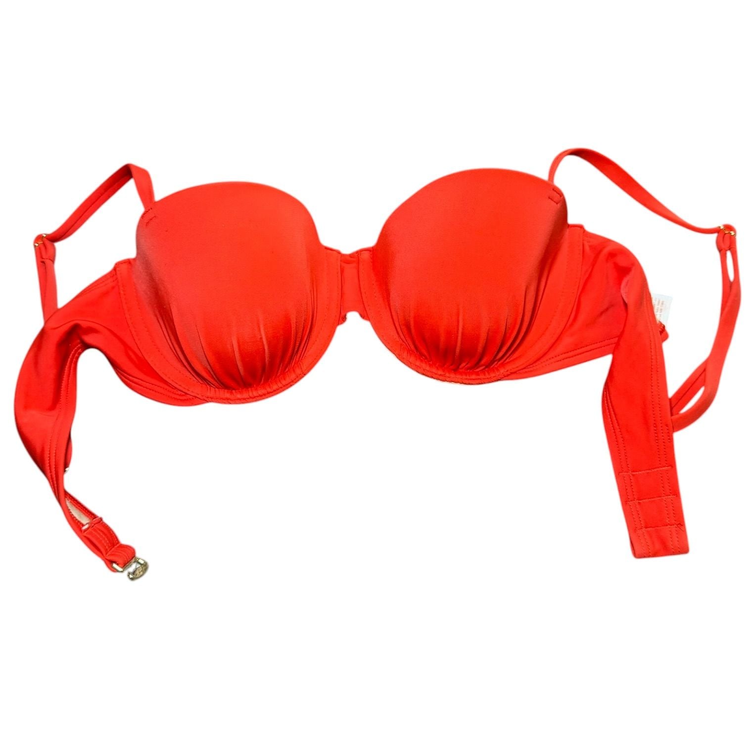 Shade & Shore Red Bikini Top 34B Push Up Underwire Swim Top NWOT 4