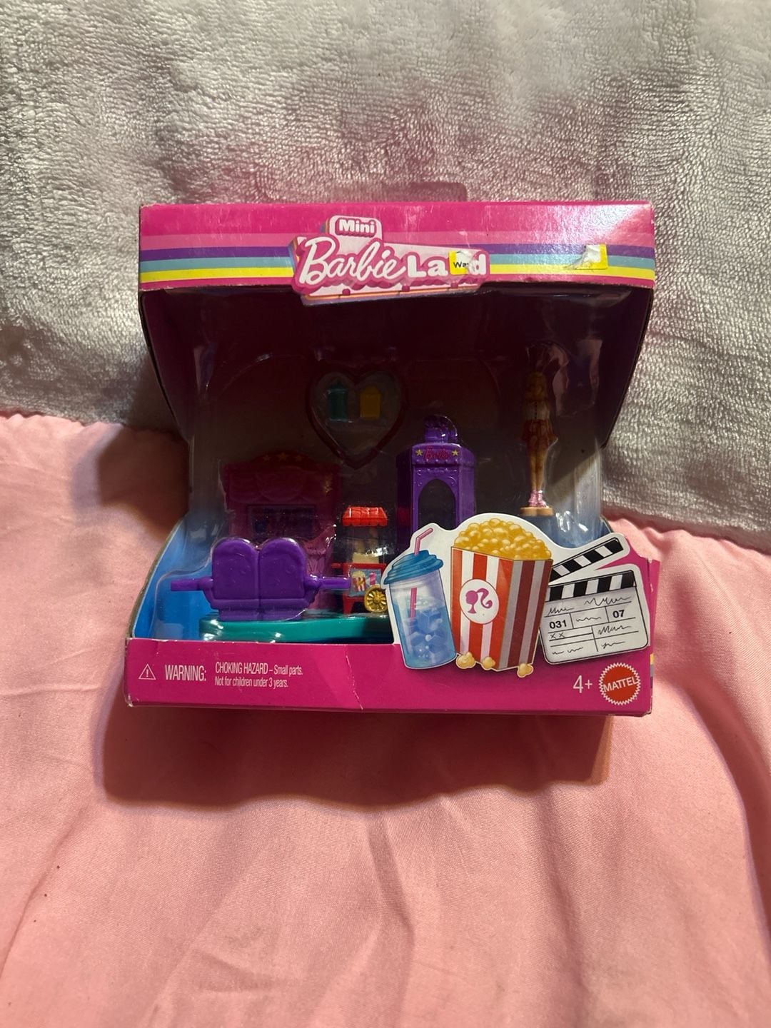 Mattel Mini BarbieLand Movie Theater Playset with 1.5-Inch Doll 1