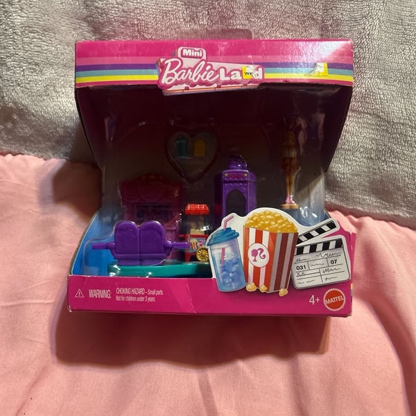 Mattel Mini BarbieLand Movie Theater Playset with 1.5-Inch Doll