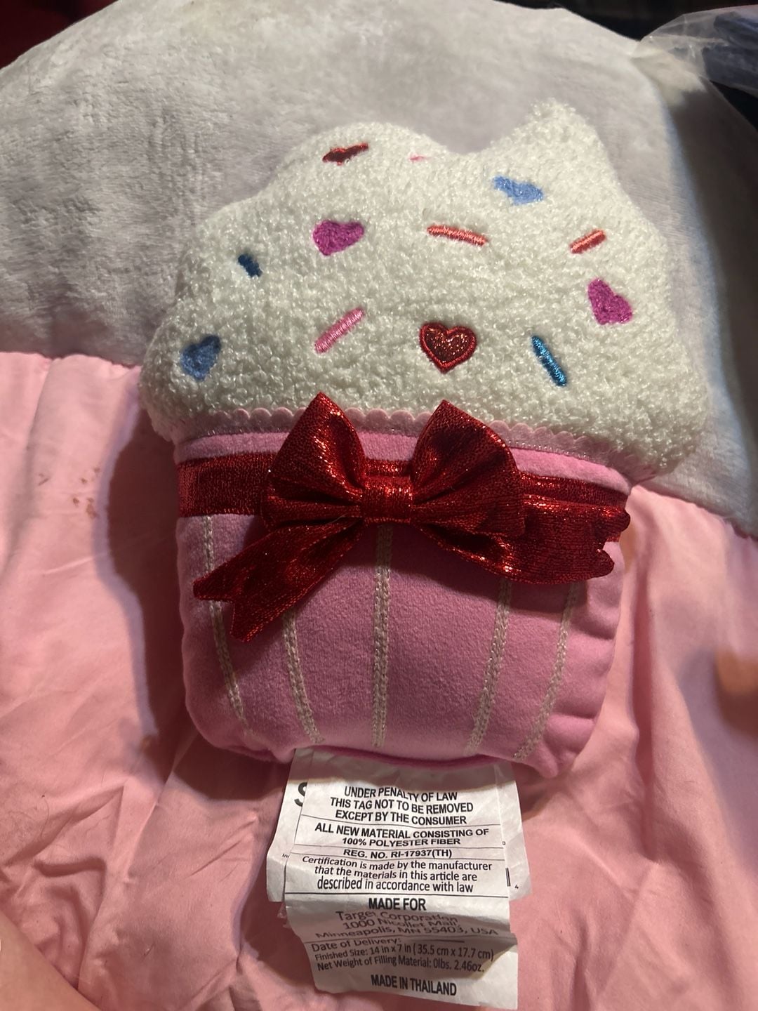 Charming cupcake pillow perfect for 1