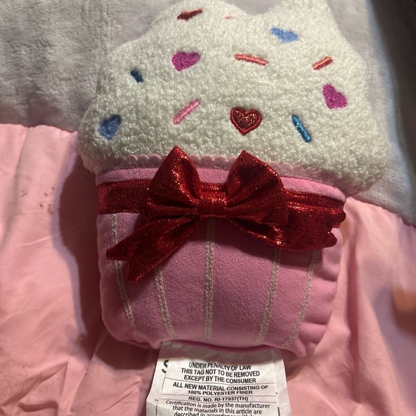 Charming cupcake pillow perfect for