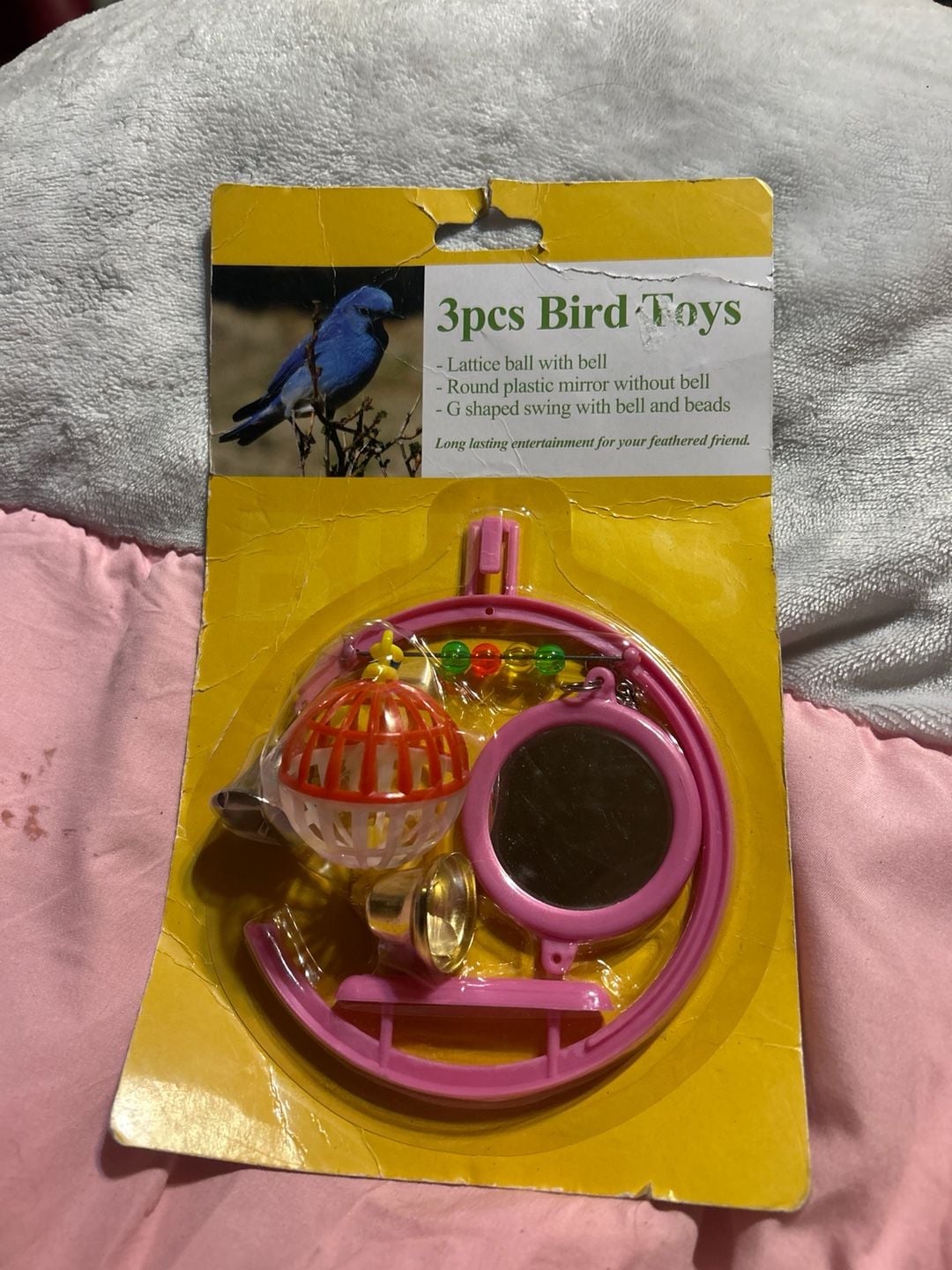 BRAND NEW 12-Piece Small Bird Toys Starter Pack with Bells, Rings, Mirrors MORE! 1