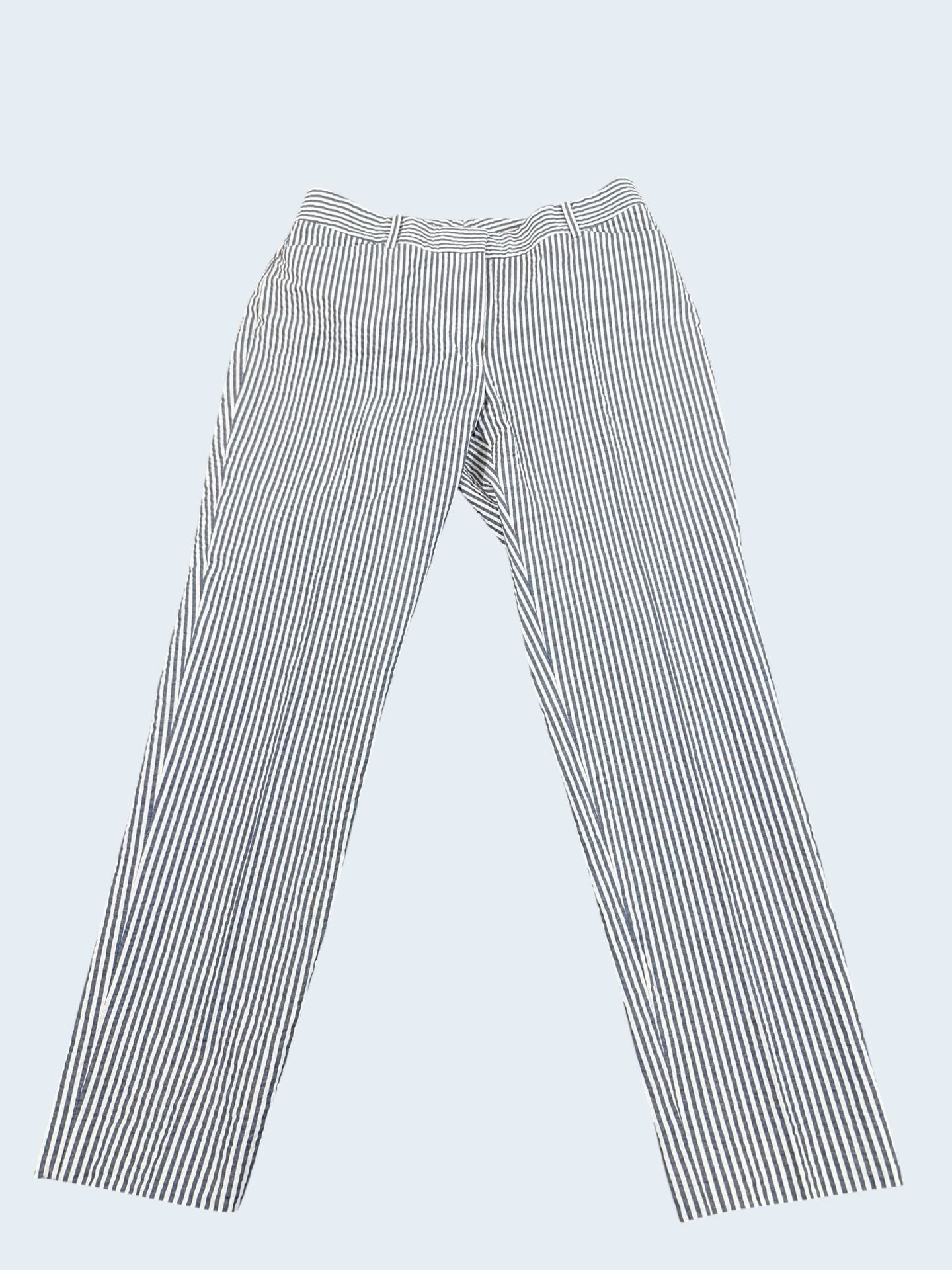 Brooks Brothers Womens Blue & White Striped Seersucker Pants Sz 8 Preppy Classic 3