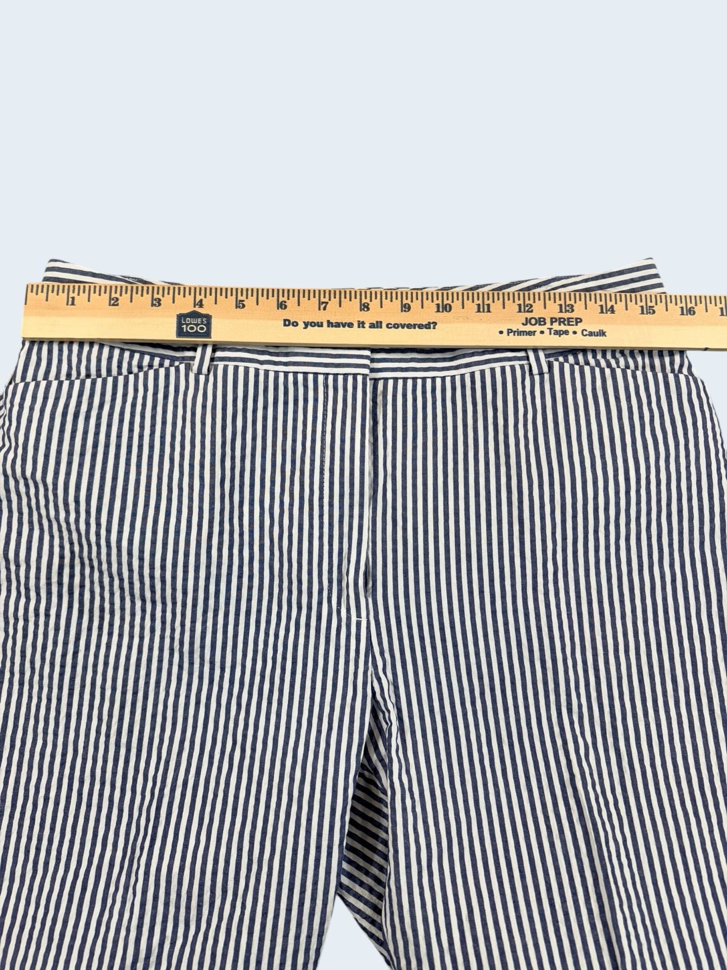 Brooks Brothers Womens Blue & White Striped Seersucker Pants Sz 8 Preppy Classic 5