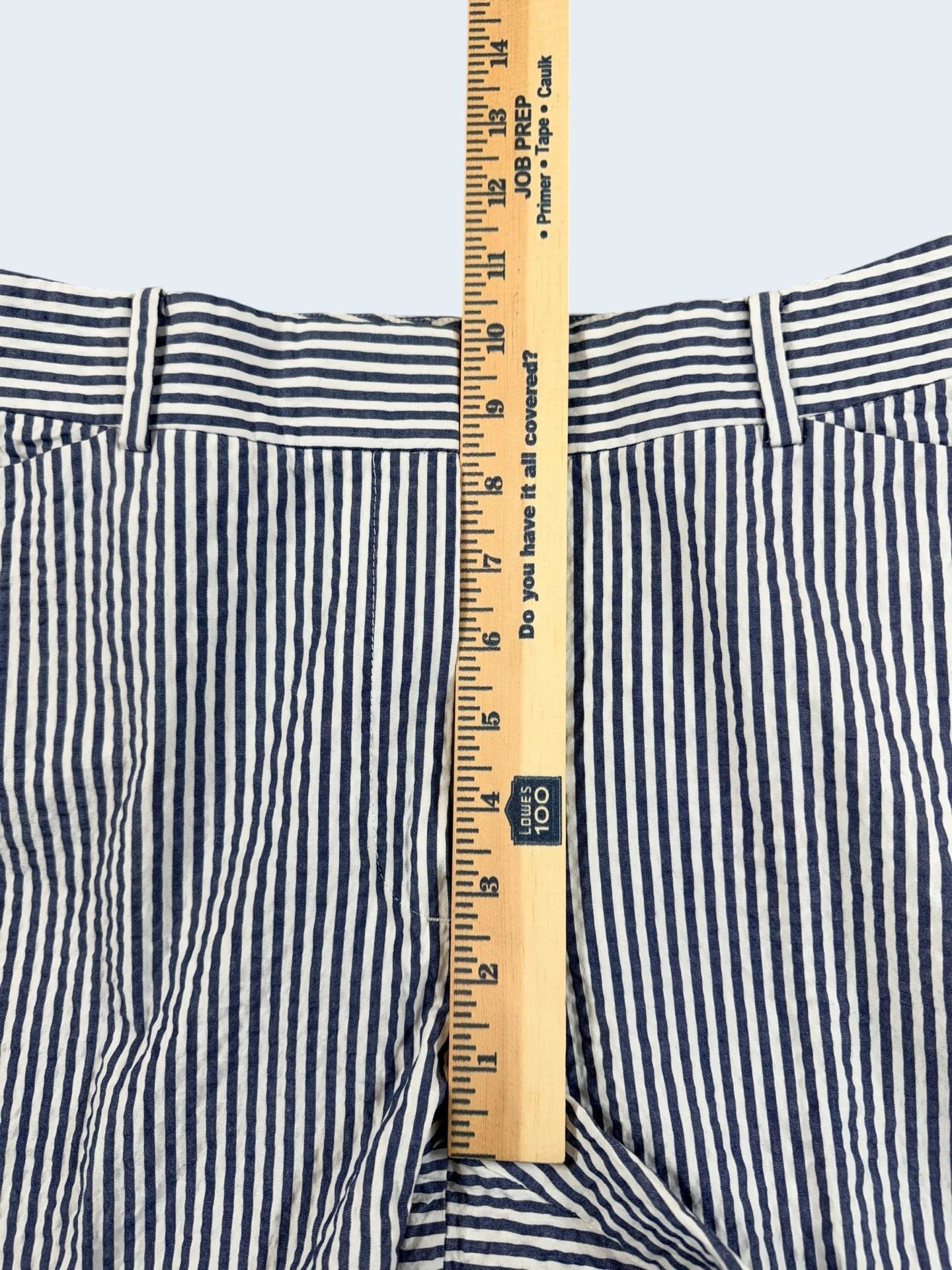 Brooks Brothers Womens Blue & White Striped Seersucker Pants Sz 8 Preppy Classic 6