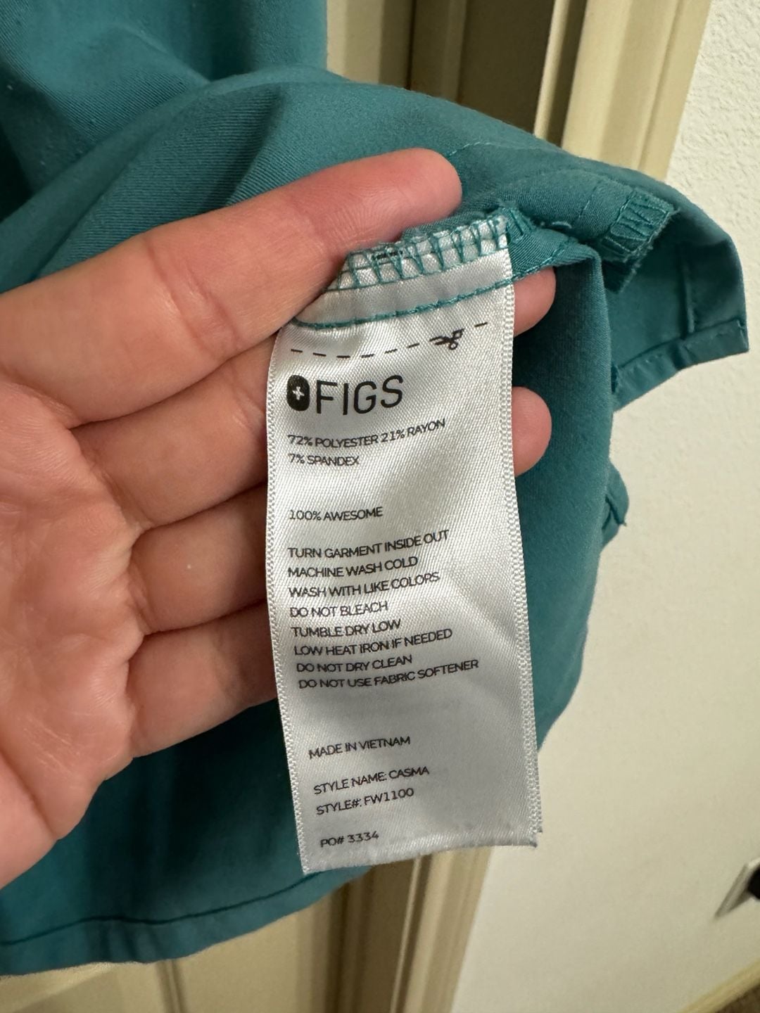 FIGS Casma Three-Pocket Scrub Top Size XS 5